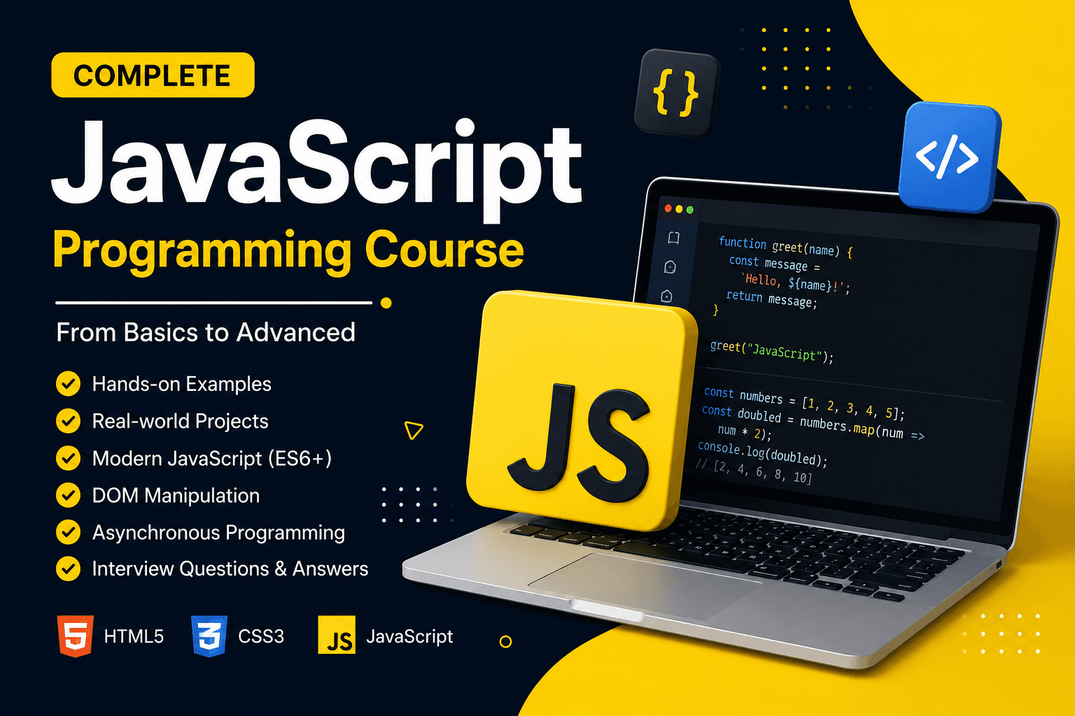 javascript course banner
