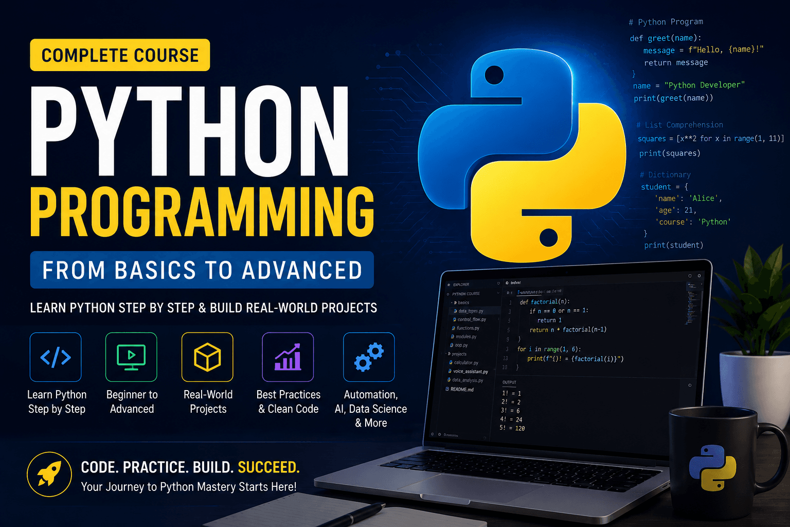 Python Programming Course for Beginners to Advanced - RPATechnology.in